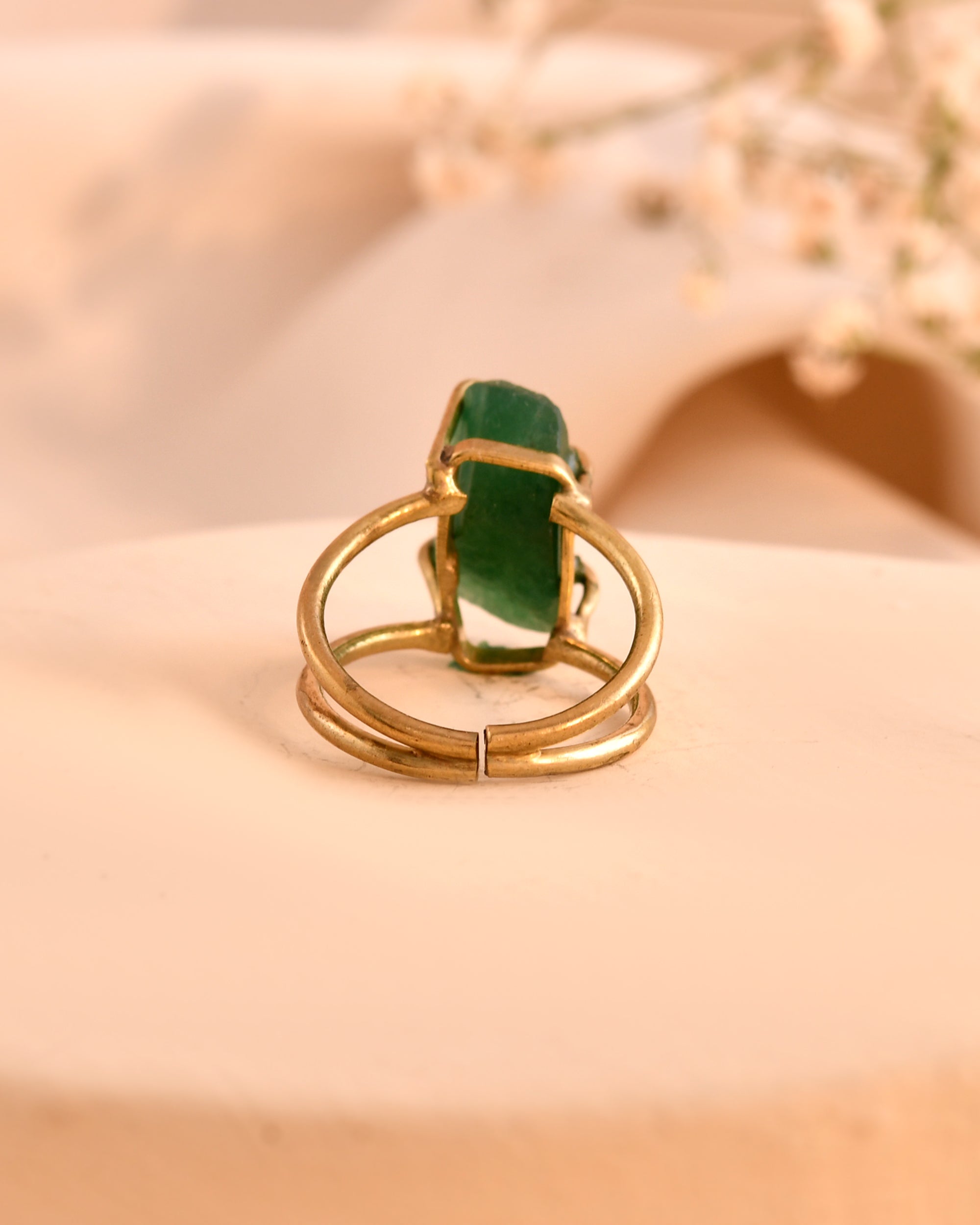 NATURAL GREEN JADE RAW RING 100% Natural Gemstone