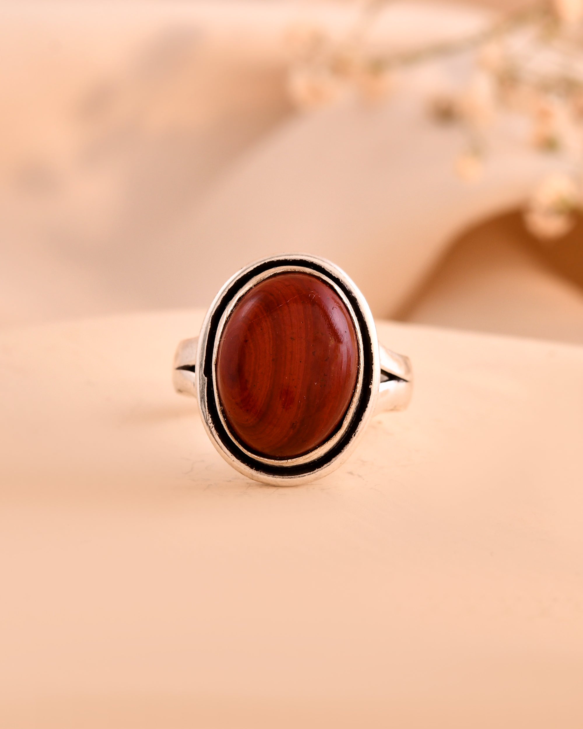 NATURAL RED JASPER RING 100% Natural Gemstone