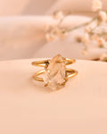 NATURAL CLEAR QUARTZ  RAW RING 100% Natural Gemstone