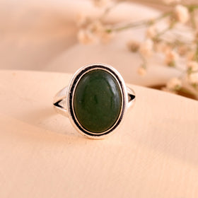 NATURAL GREEN JADE  RING 100% Natural Gemstone