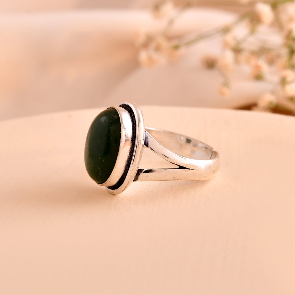 NATURAL GREEN JADE  RING 100% Natural Gemstone