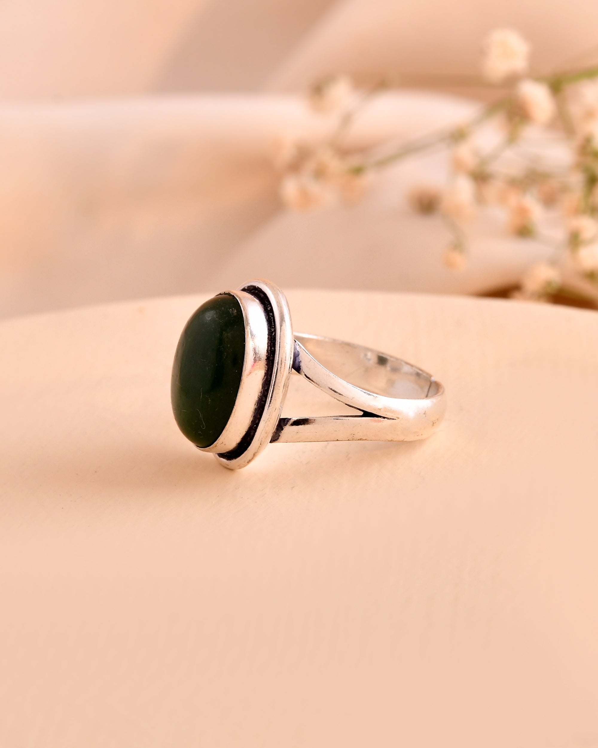 NATURAL GREEN JADE  RING 100% Natural Gemstone