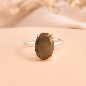 NATURAL PYRITE  FACITED RING 100% Natural Gemstone