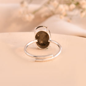 NATURAL PYRITE  FACITED RING 100% Natural Gemstone