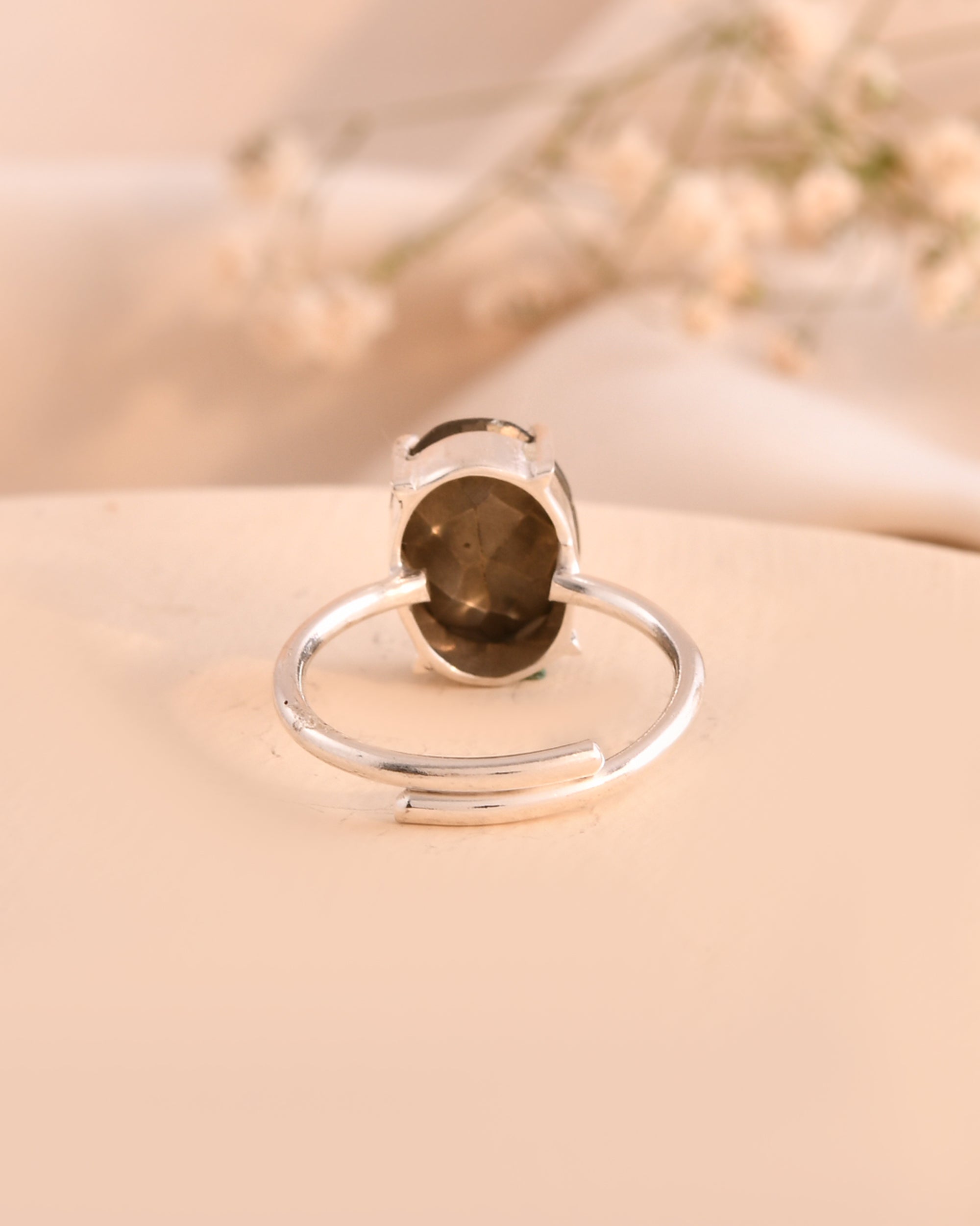 NATURAL PYRITE  FACITED RING 100% Natural Gemstone
