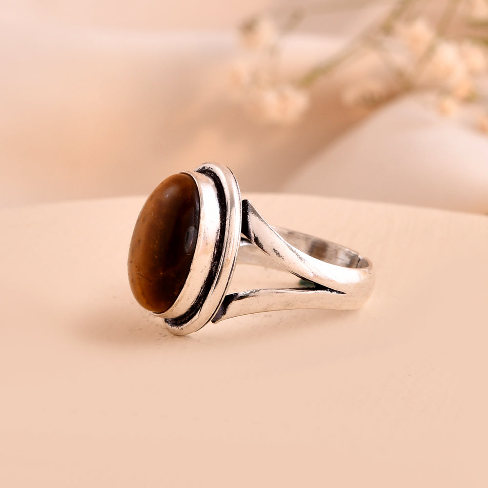 NATURAL TIGER EYE  RING 100% Natural Gemstone