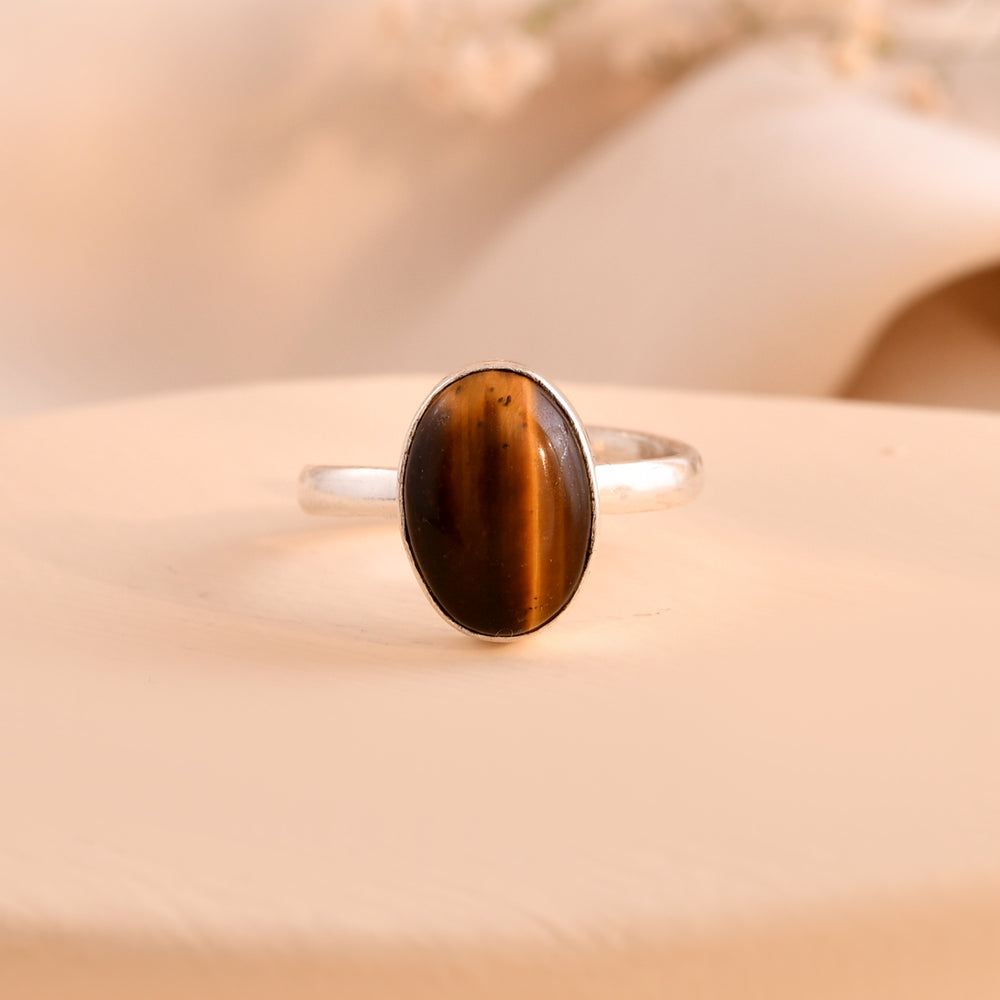 NATURAL TIGER EYE  RING 100% Natural Gemstone