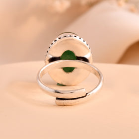 NATURAL GREEN JADE  RING