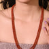 Natural Red Jasper Beaded Necklace (With Certificate)
