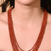 Natural Red Jasper Beaded Necklace (With Certificate)
