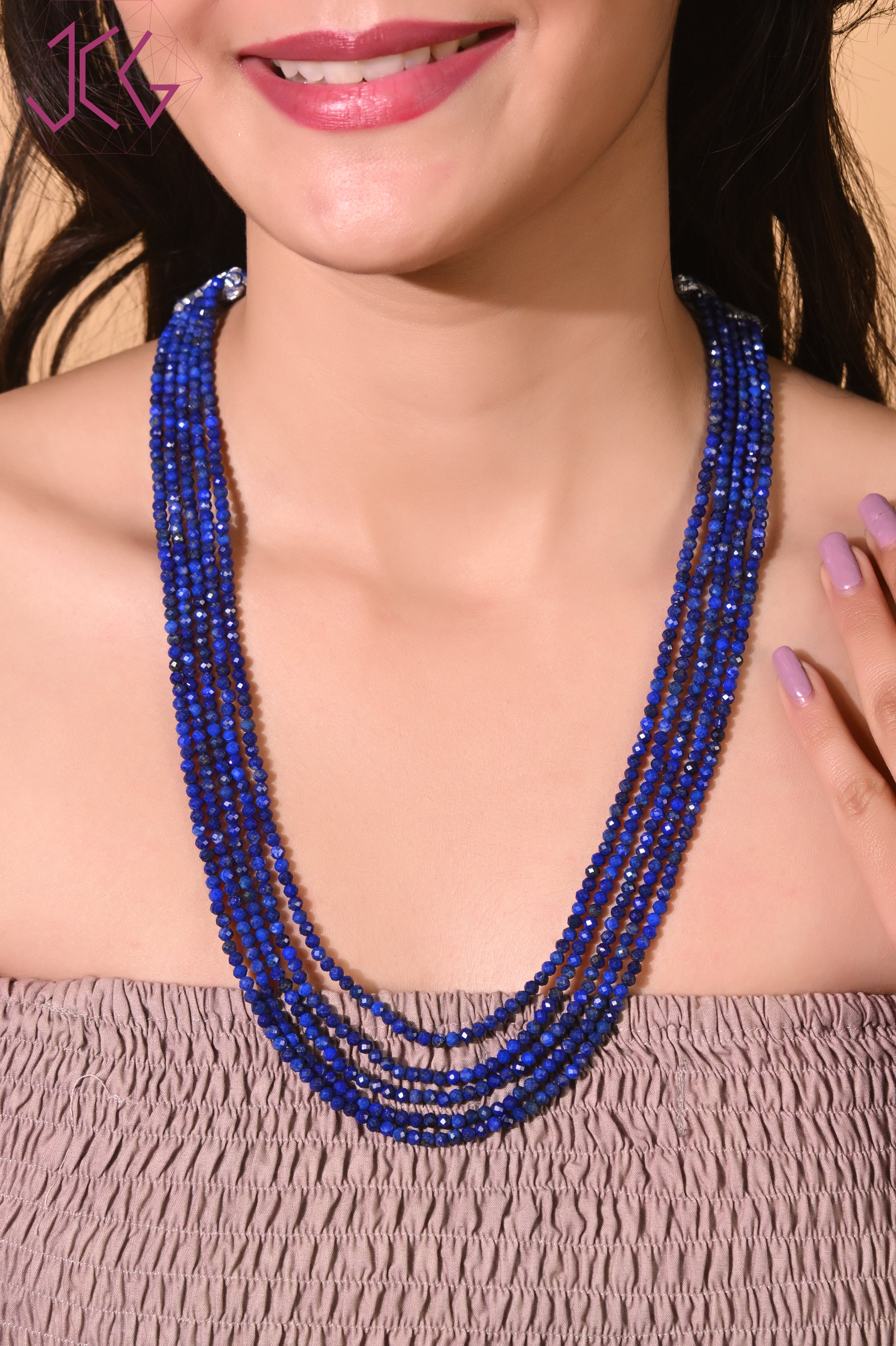 Natural Blue Lapis Lazuli Necklace (With Certificate)