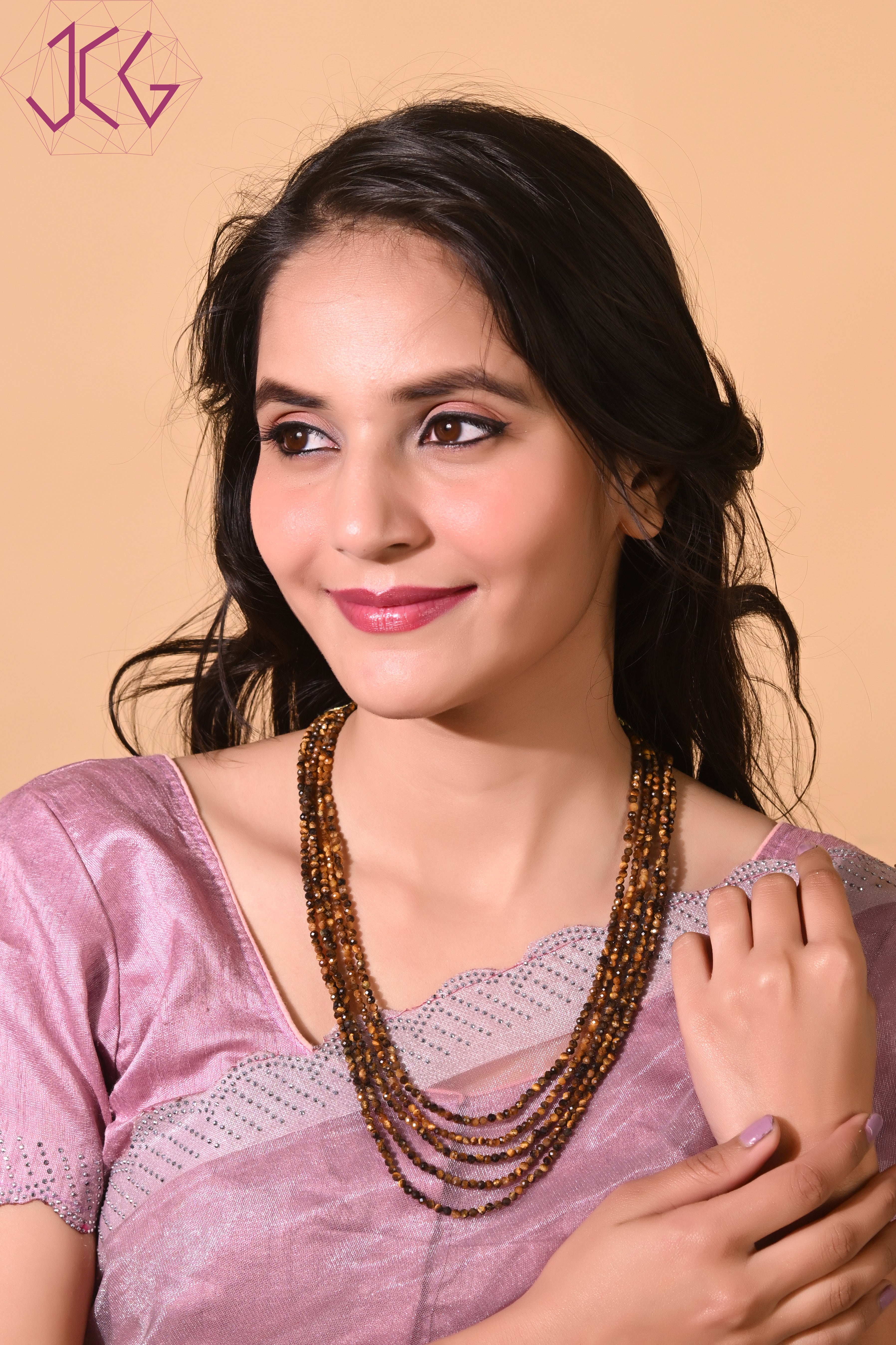 Natural Tiger Eye Beaded Necklace