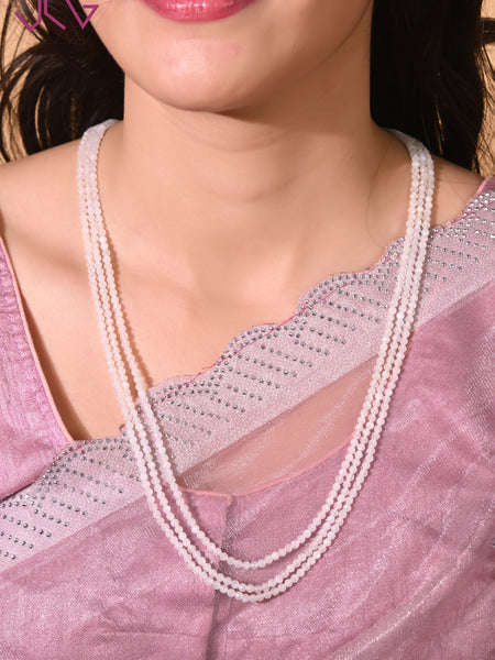 Natural Moonstone Beaded Necklace (With Certificate)