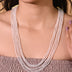 Natural Moonstone Beaded Necklace (With Certificate)