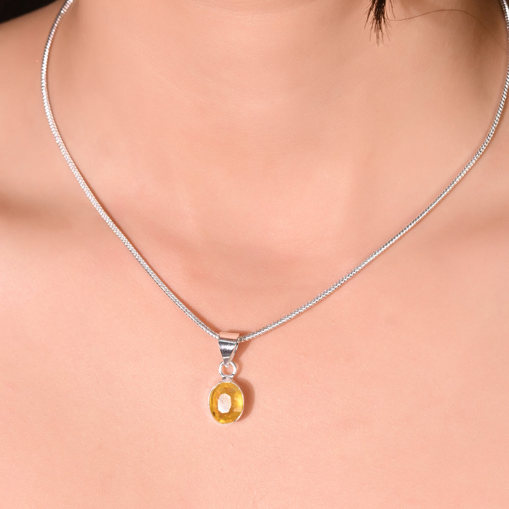 Yellow Sapphire Pendant