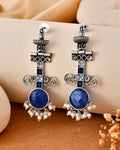 Neelam Raas Dandiya White Metal Earrings