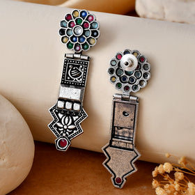 Vibrant Navratna Dandiya Earrings
