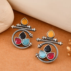 Festive Swirl Dandiya Earrings