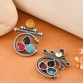 Festive Swirl Dandiya Earrings