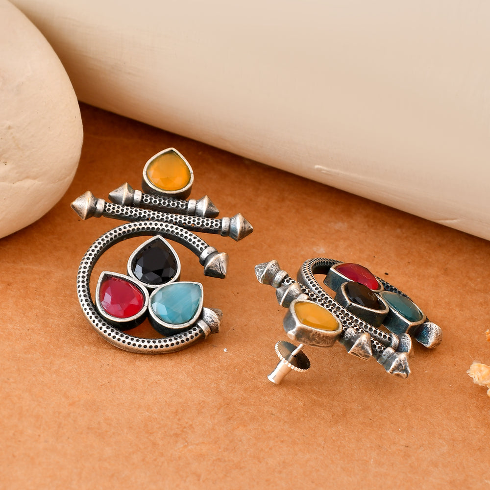 Festive Swirl Dandiya Earrings