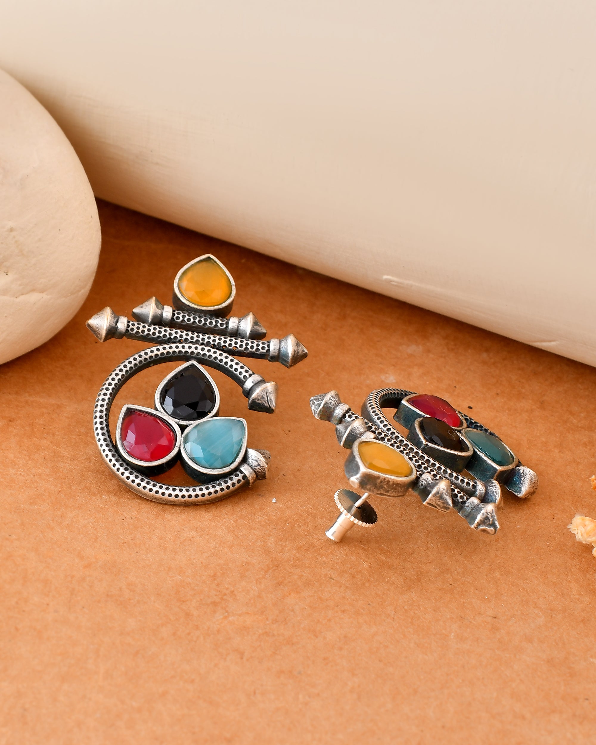 Festive Swirl Dandiya Earrings