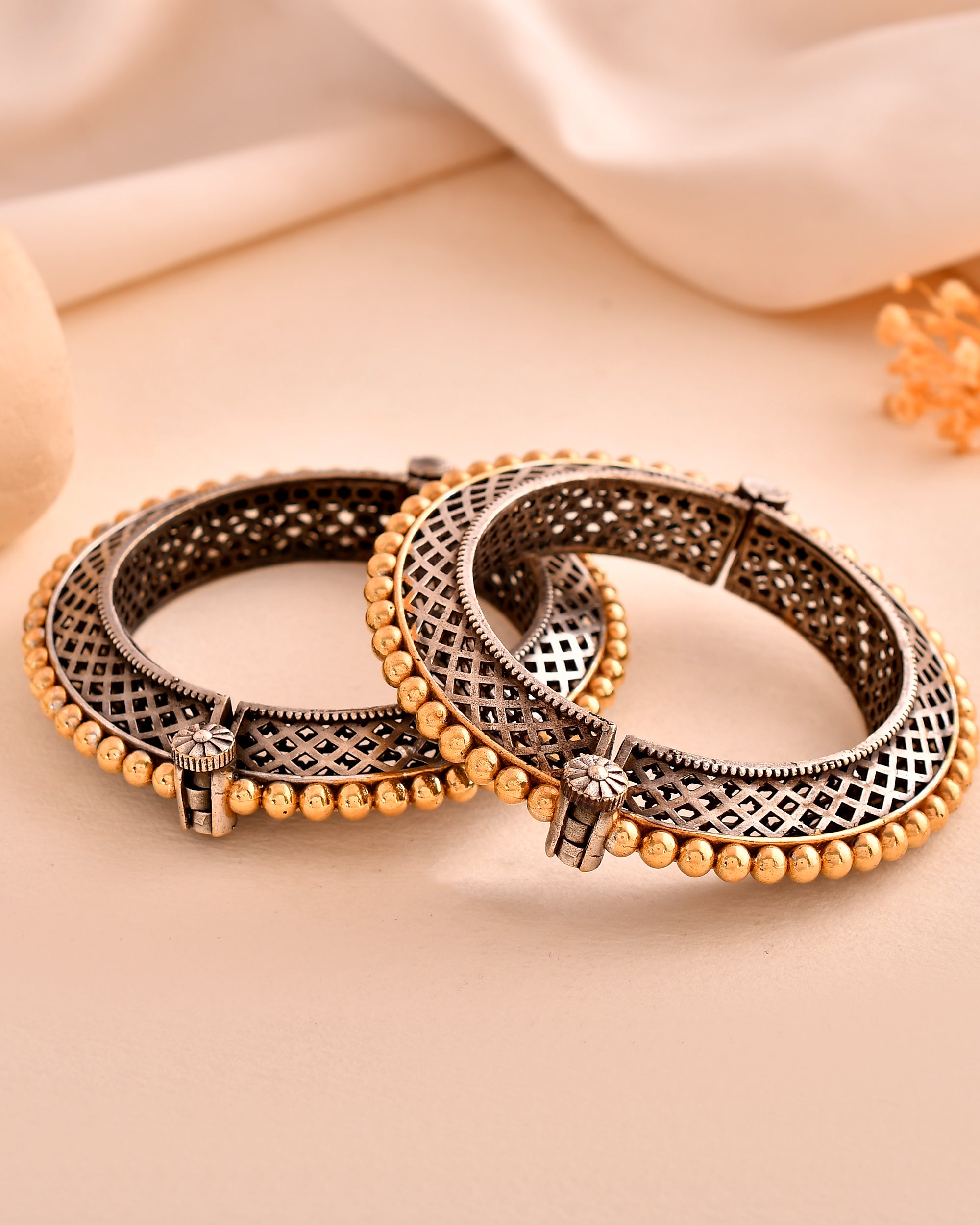 Golden Lattice Dandiya Bangles