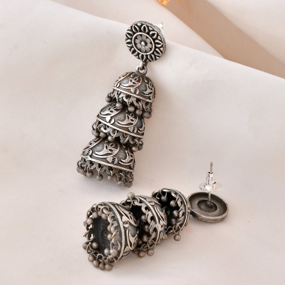 Tribal Harmony Dandiya Jhumka Earrings