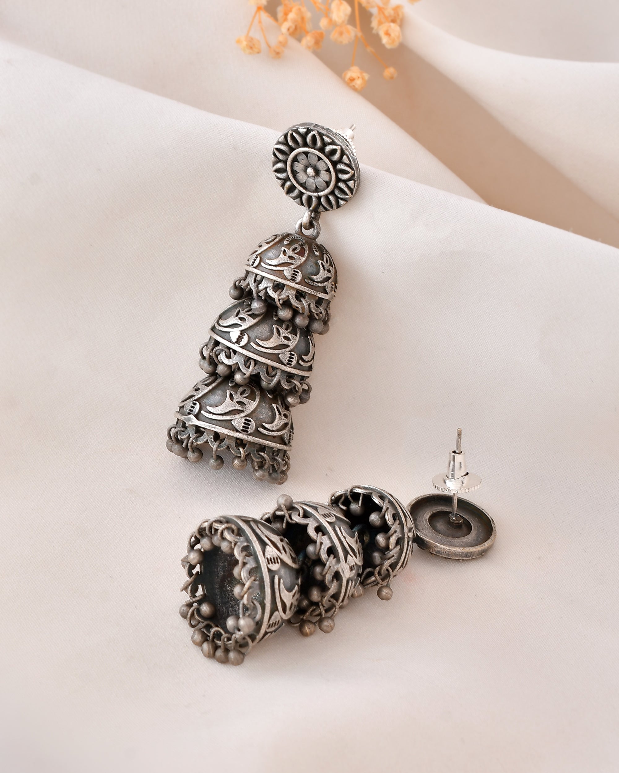 Tribal Harmony Dandiya Jhumka Earrings