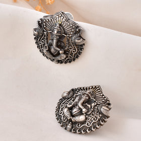 Ganesha Blessing Dandiya Stud Earrings