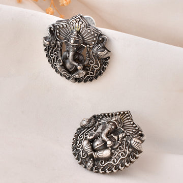 Ganesha Blessing Dandiya Stud Earrings