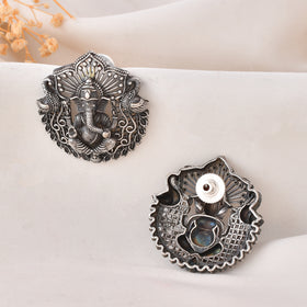 Ganesha Blessing Dandiya Stud Earrings