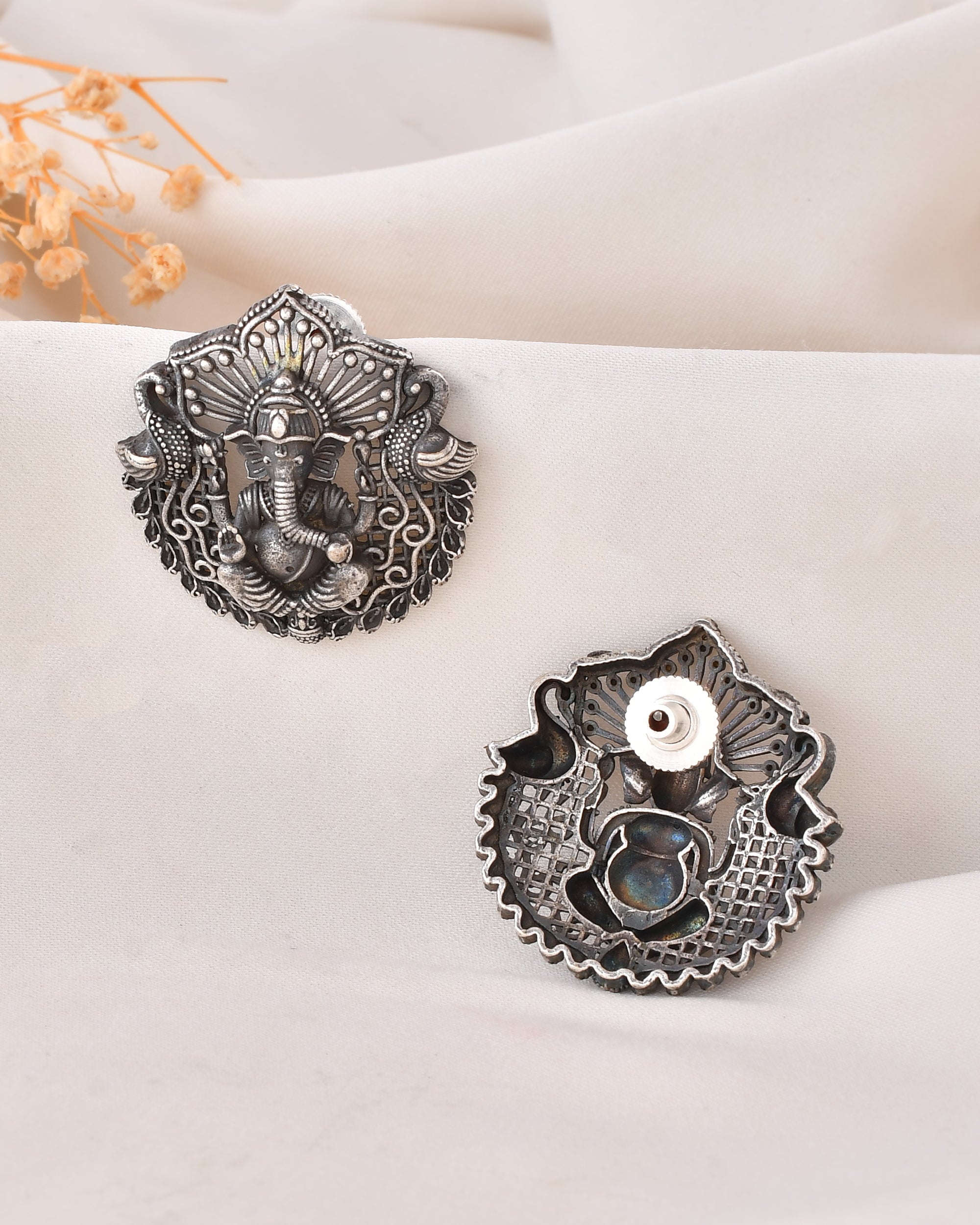 Ganesha Blessing Dandiya Stud Earrings