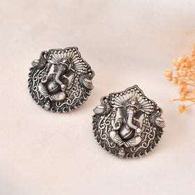 Ganesha Blessing Dandiya Stud Earrings