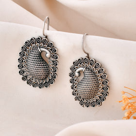Peacock Radiance Dandiya Earrings