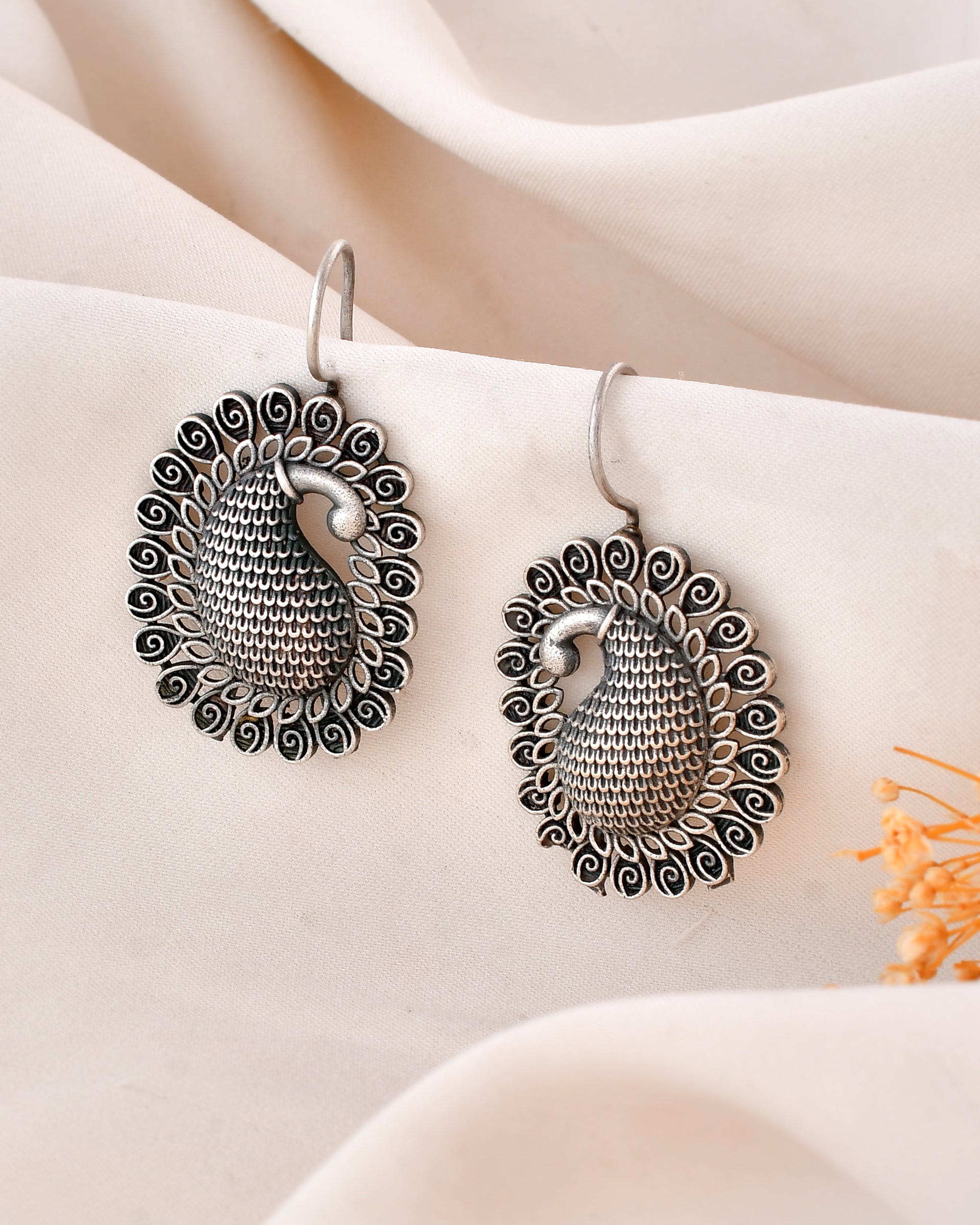 Peacock Radiance Dandiya Earrings