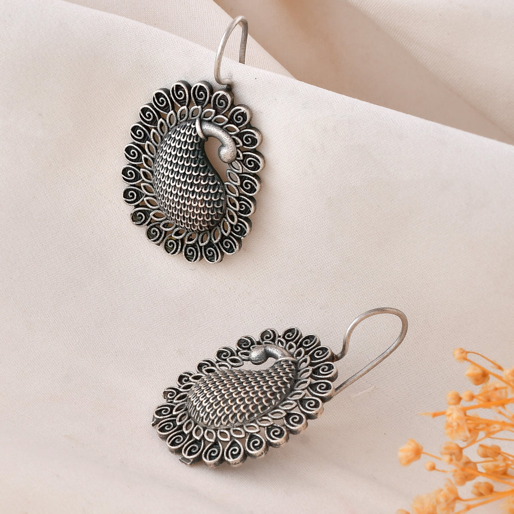 Peacock Radiance Dandiya Earrings