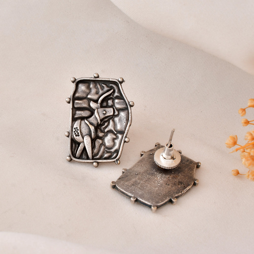 Tribal Deer Dandiya Stud Earrings