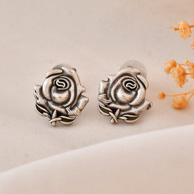 Rose Blossom Dandiya Stud Earrings