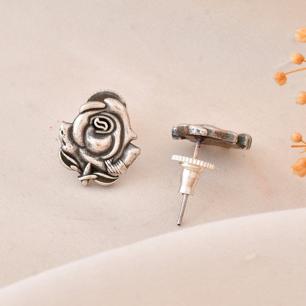 Rose Blossom Dandiya Stud Earrings