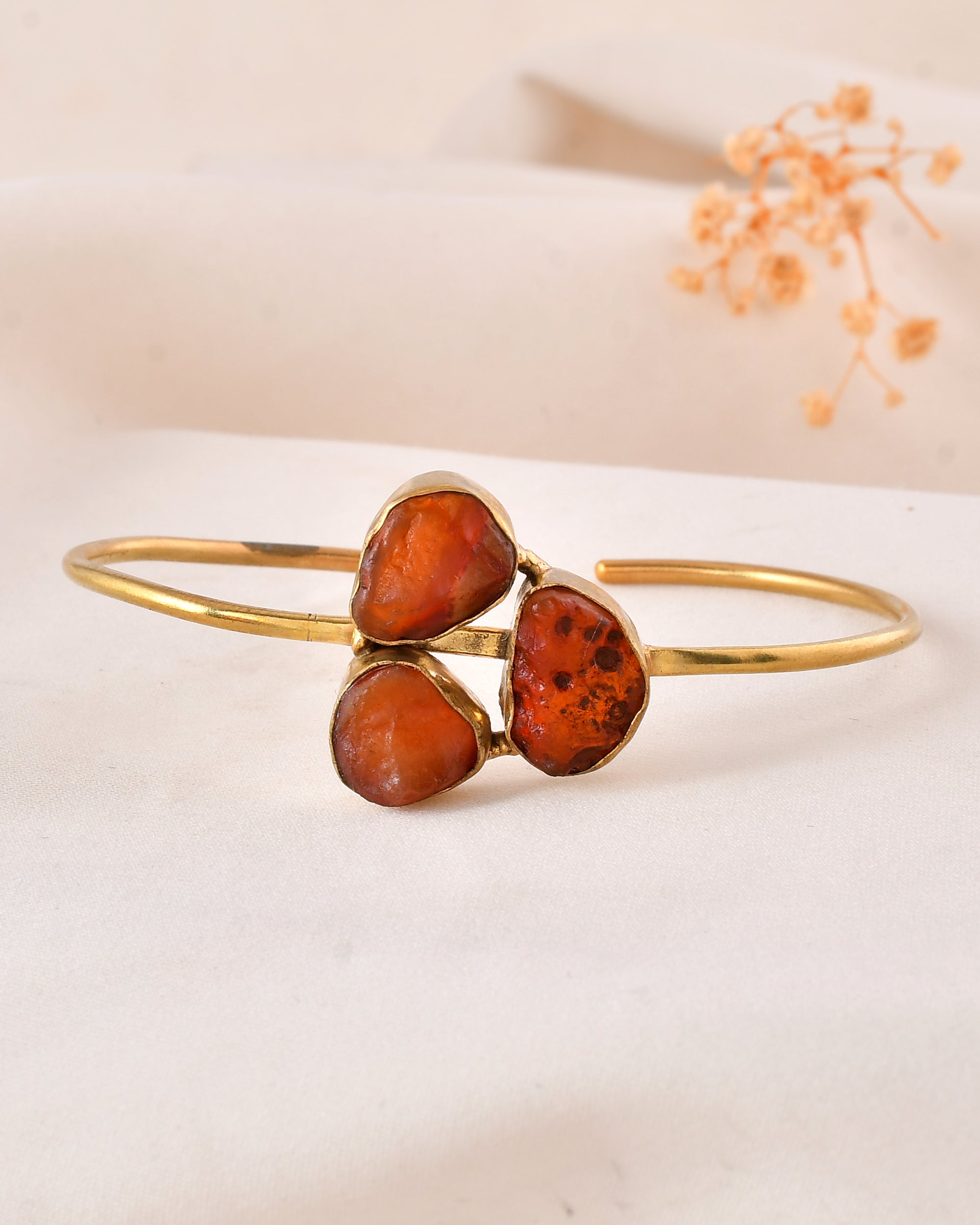 Carnelian Stone Adjustable Size Bangle