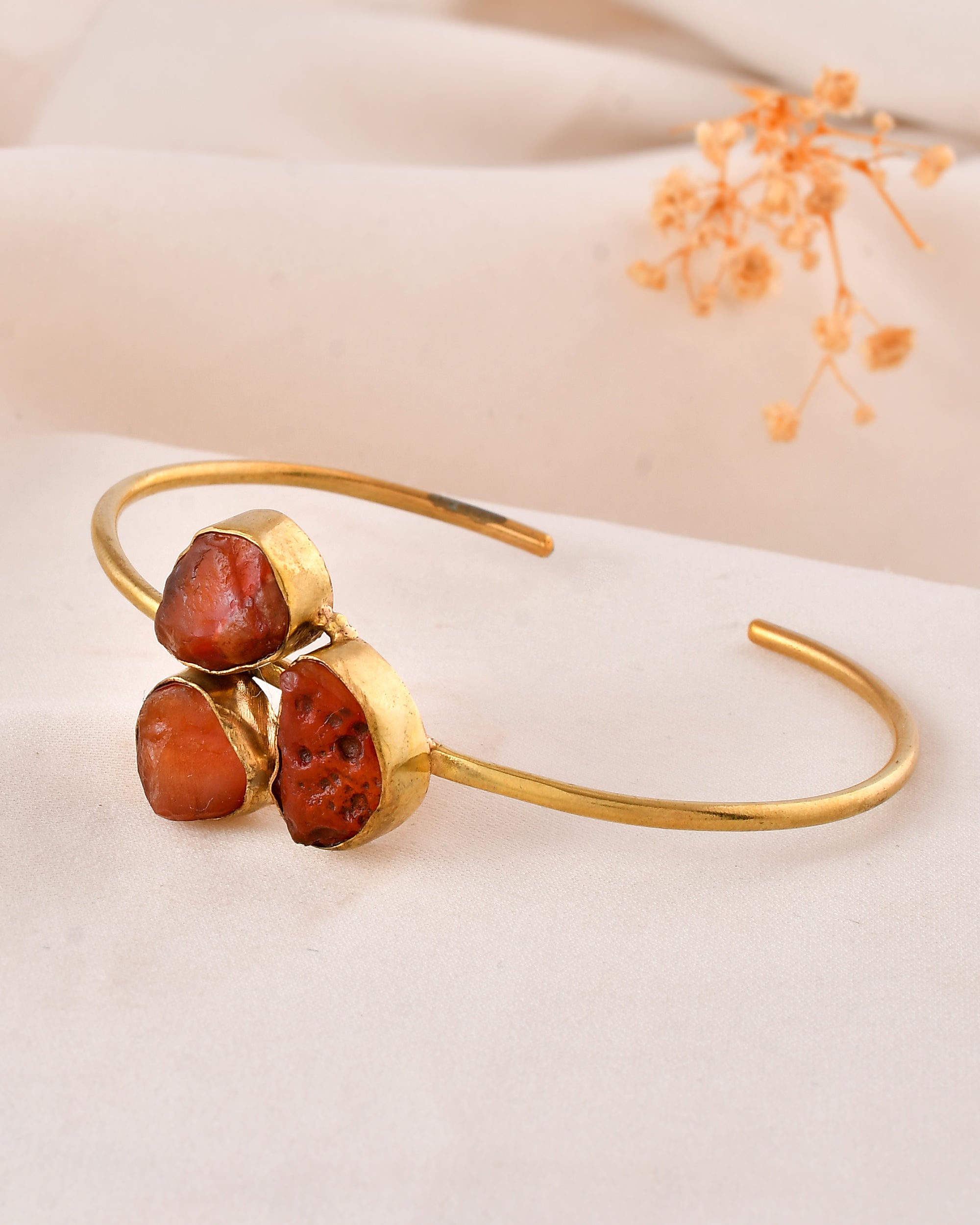 Carnelian Stone Adjustable Size Bangle