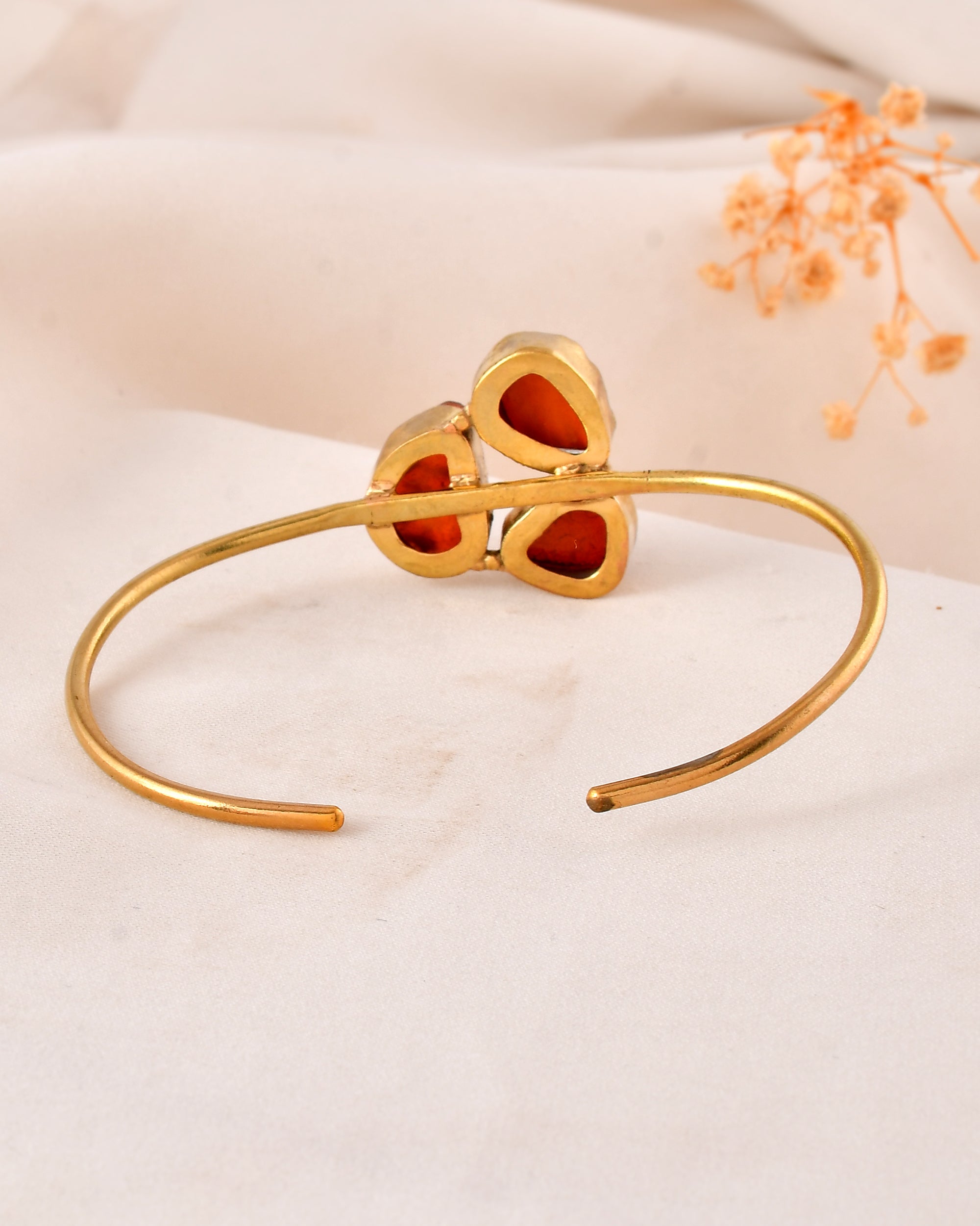 Carnelian Stone Adjustable Size Bangle