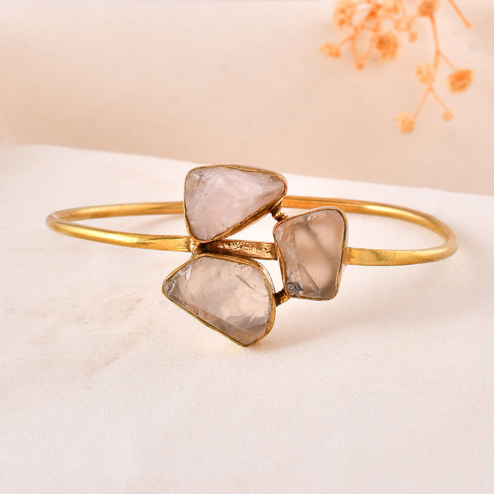 Rose Quartz Adjustable Size Bangle