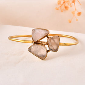 Rose Quartz Adjustable Size Bangle