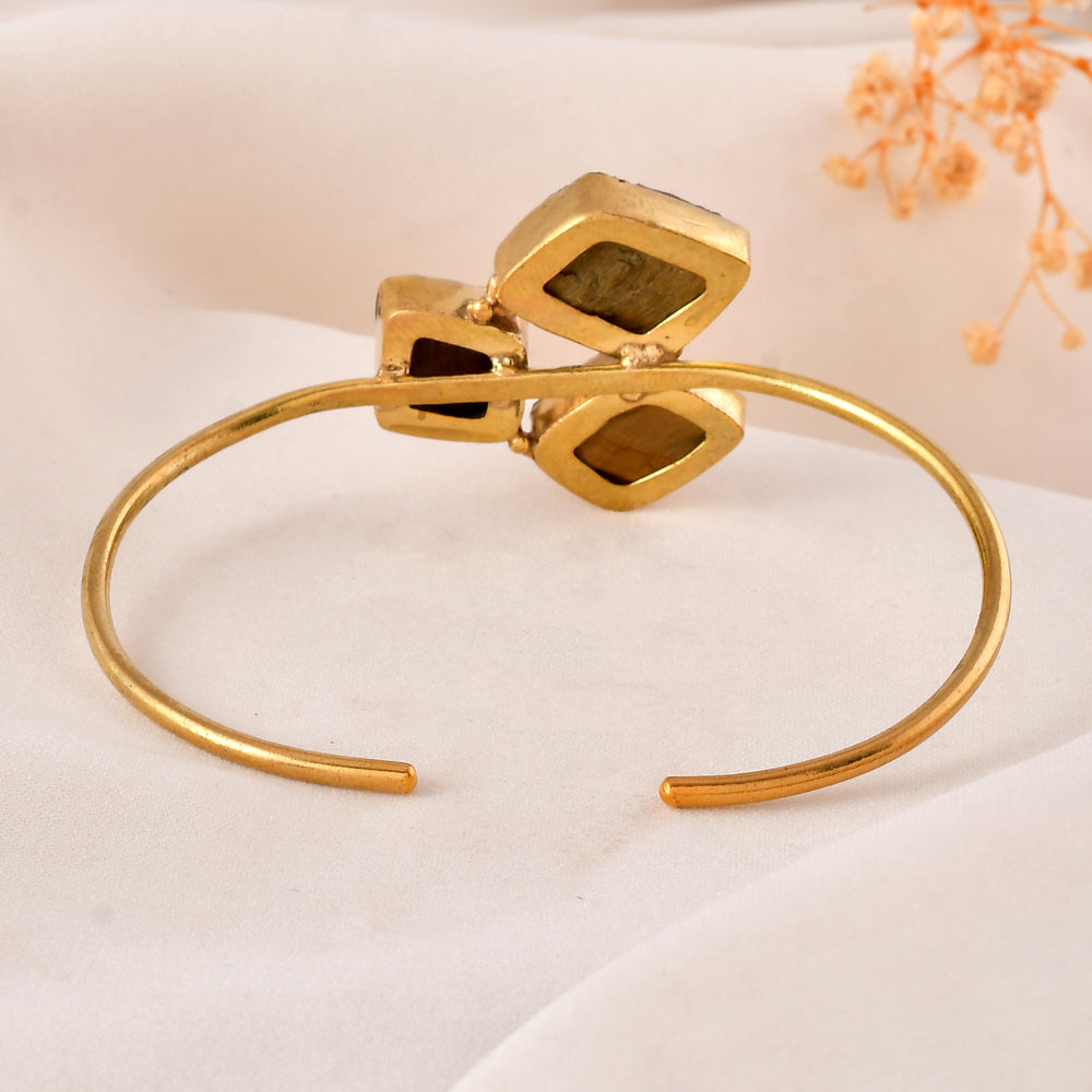 Natural Tiger Eye Adjustable Size Bangle