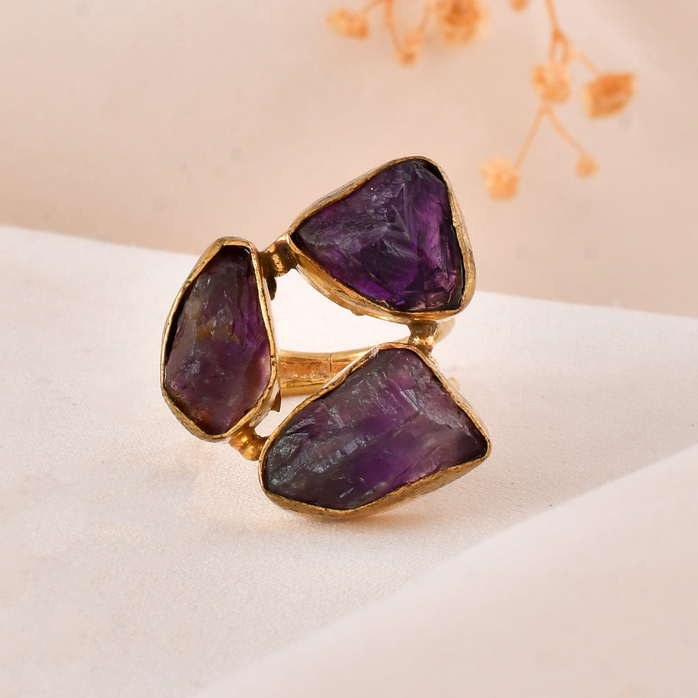 Royal Amethyst Statement Ring