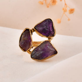 Royal Amethyst Statement Ring