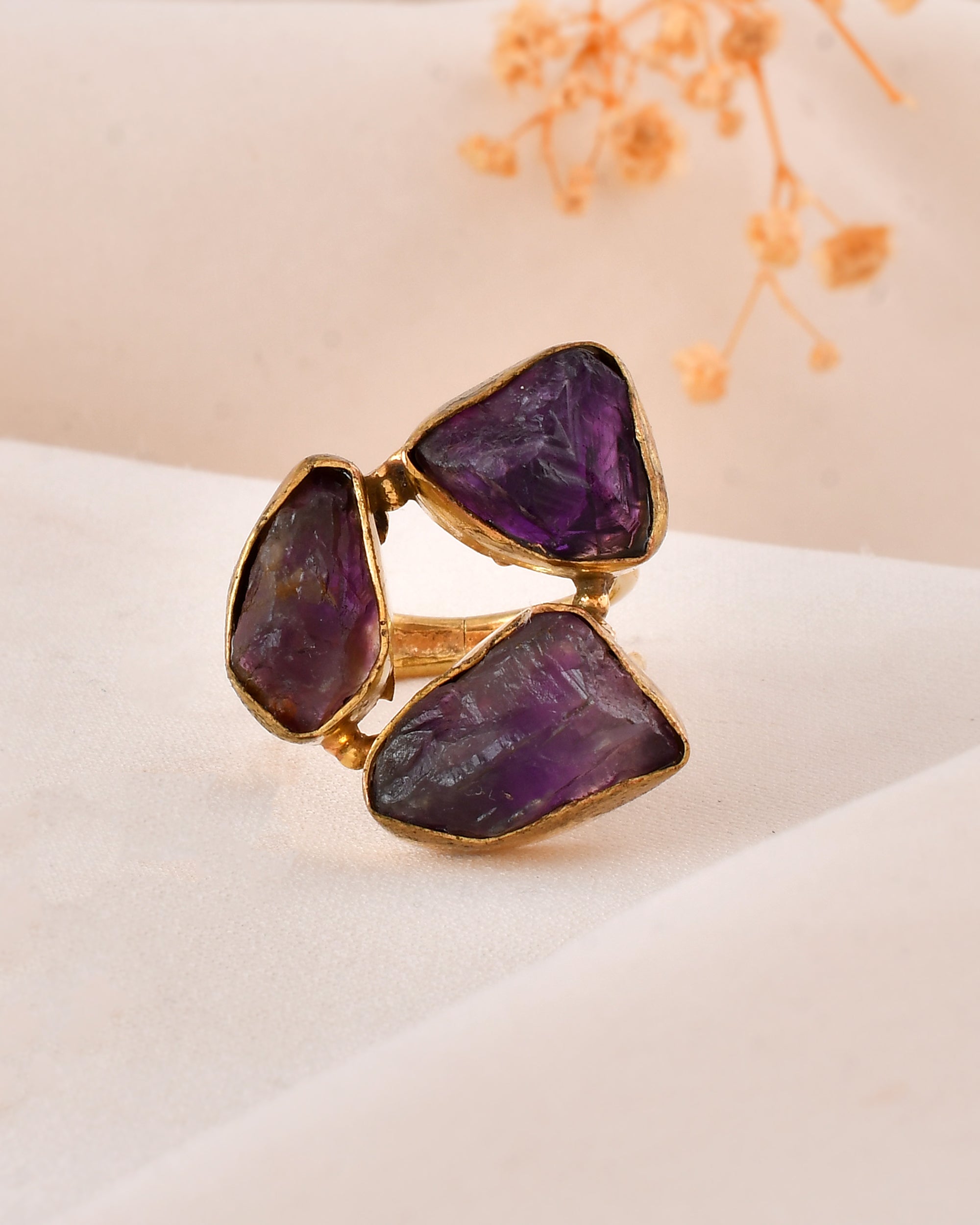 Royal Amethyst Statement Ring