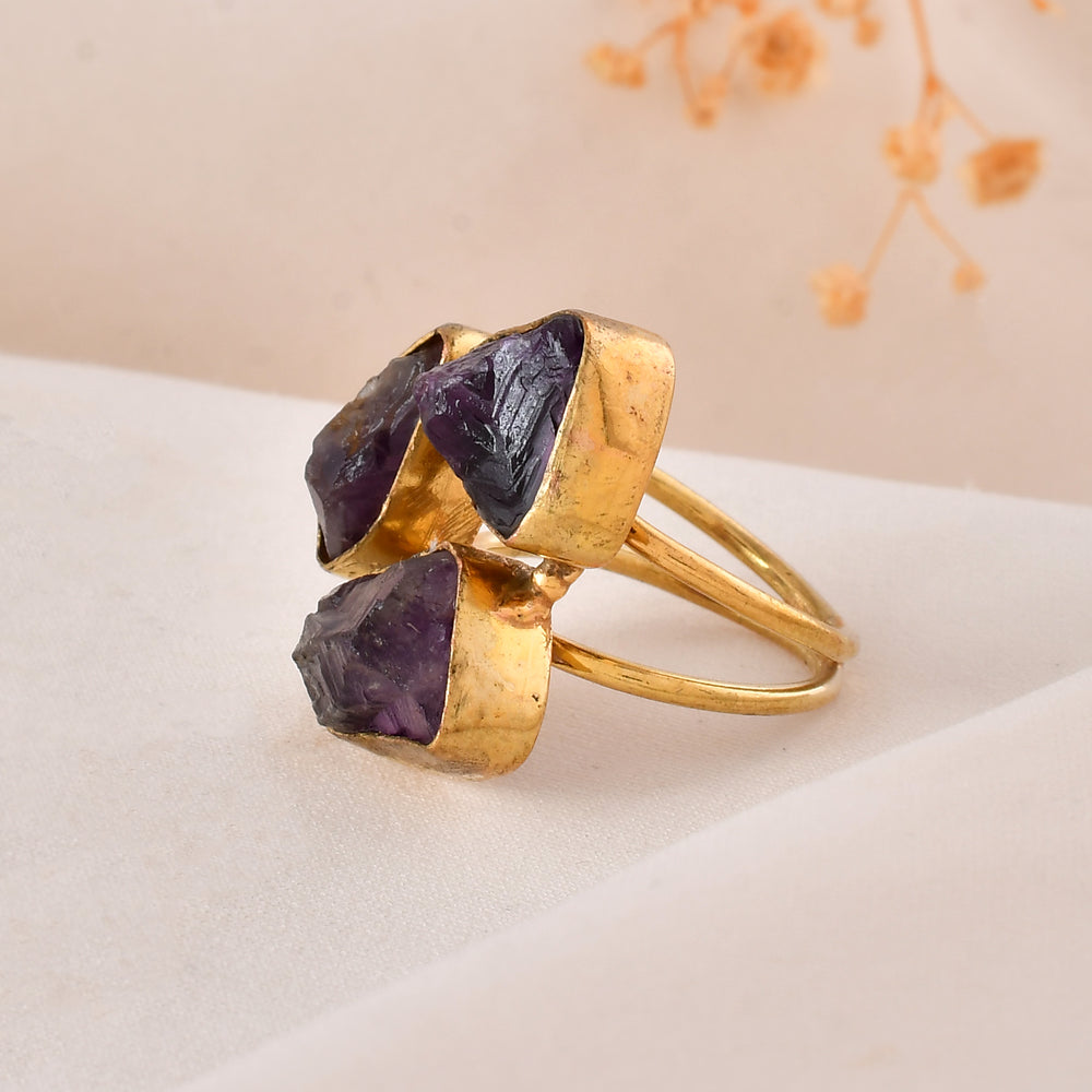 Royal Amethyst Statement Ring