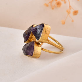 Royal Amethyst Statement Ring